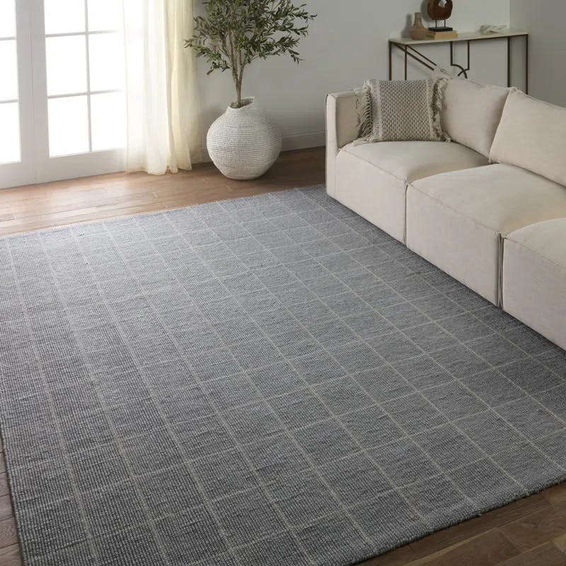 Barclay Butera Oxford Handwoven Stain-Resistant Wool-Cotton Blend Rug 9' x 12' in Gray