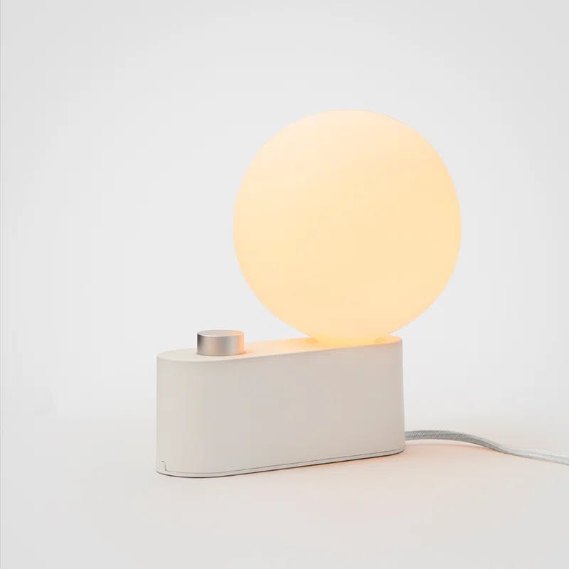 Chalk White Alumina Multi-Functional Table Lamp with Dim to Warm LED