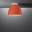 Gloss Orange Aluminum Bowl Pendant Light 16.94" H