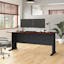Hansen Cherry Contemporary 72" Executive Desk with Wire Management