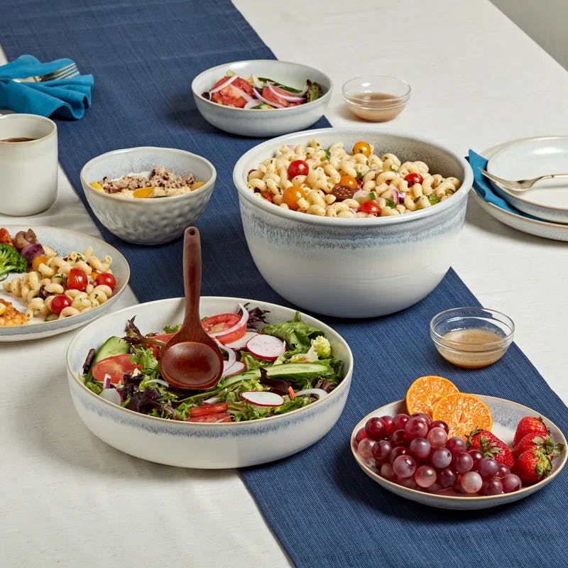 Hudson Elegant Ceramic 2-Piece Salad Serving Set
