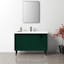 Venezian 48'' Green Single Bathroom Vanity with Black Handles
