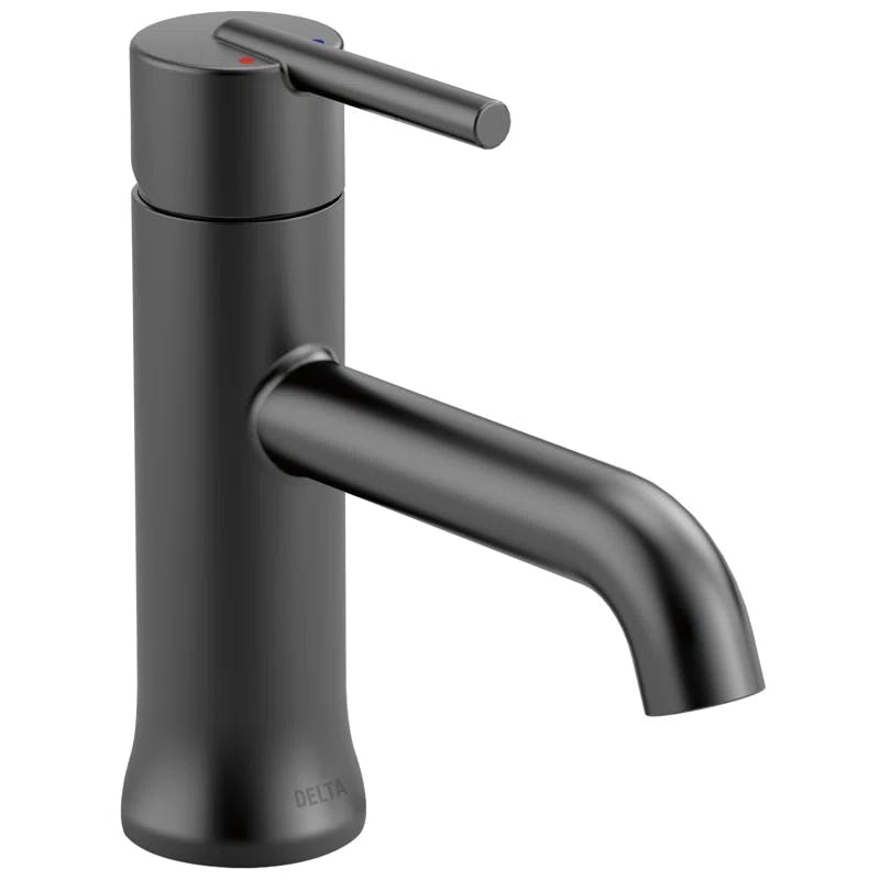 Sleek Matte Black Trinsic Single Handle Bathroom Faucet