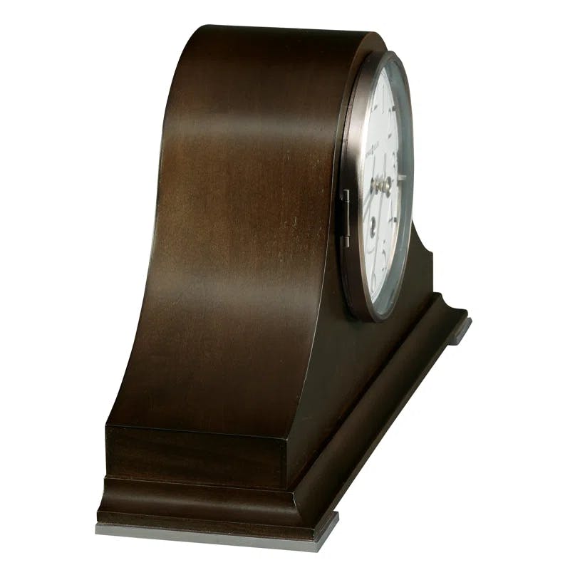 Espresso Finish Select Hardwood 17'' Modern Mantel Clock