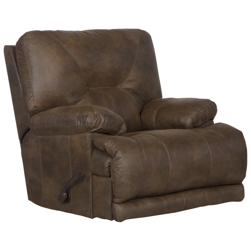 Elk Brown 42" Faux Leather Traditional Recliner