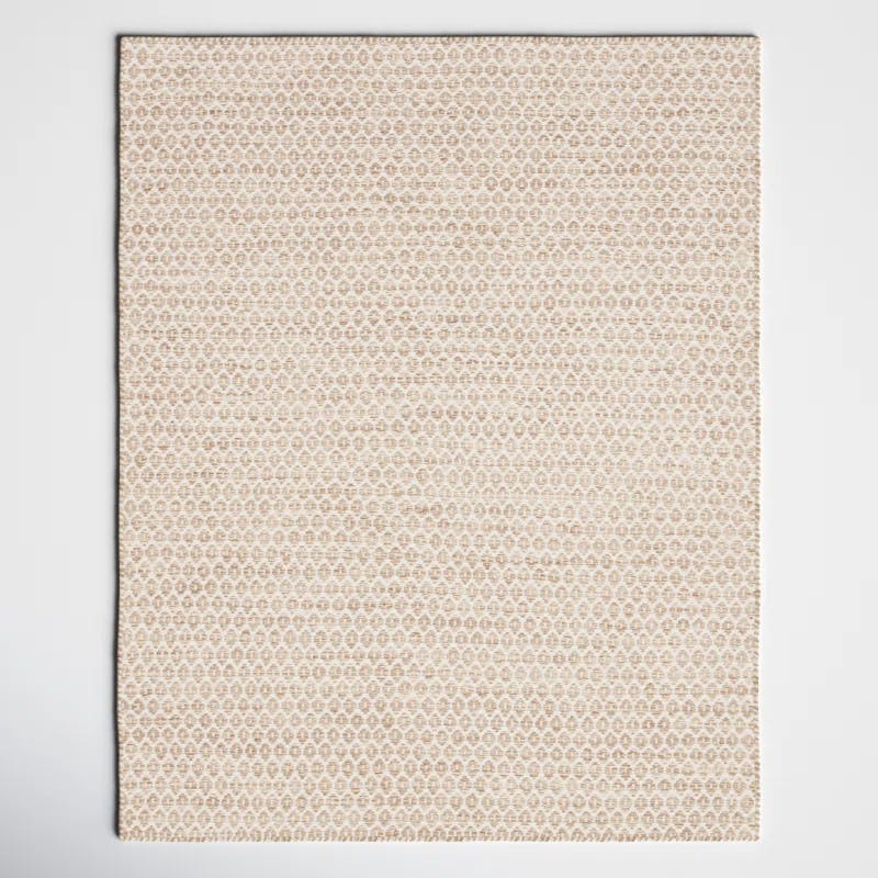 Eladio Ivory Trellis 8' x 10' Handmade Wool Area Rug