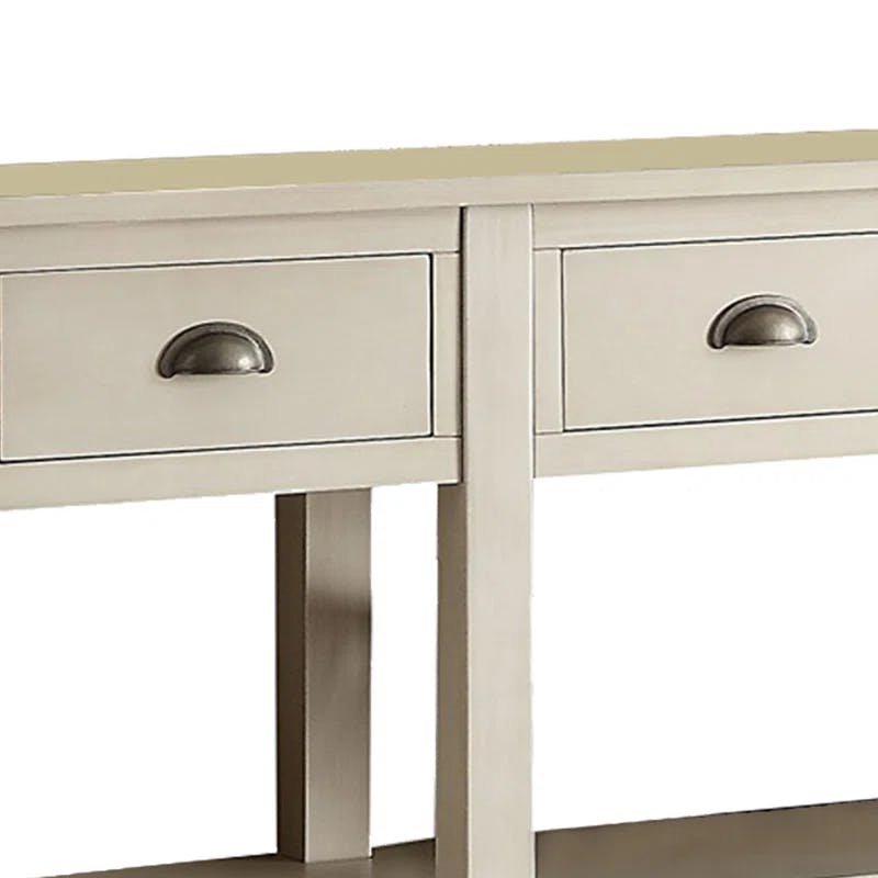 Galileo Cream 60" Wood Console Table with Storage