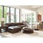 Barclay Horizon 100.5" Black Leather Metal-Accented Sectional Sofa