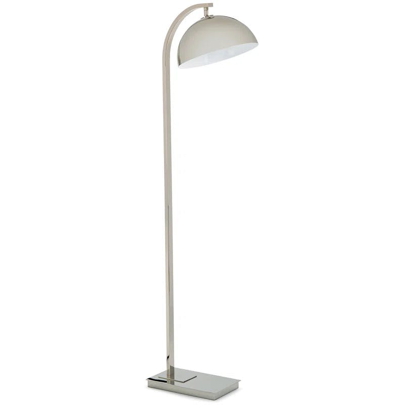 Otto Polished Nickel Arc Adjustable 1-Light Floor Lamp