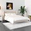 Holly Queen Ivory Velvet Wingback Upholstered Bed