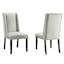 Elegant Light Gray Velvet Upholstered Dining Chair with Wood Frame
