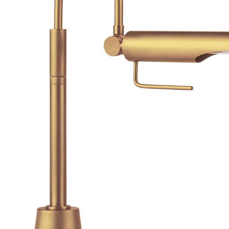 Adjustable Raven Task Lamp in Natural Brass with Sleek Lines