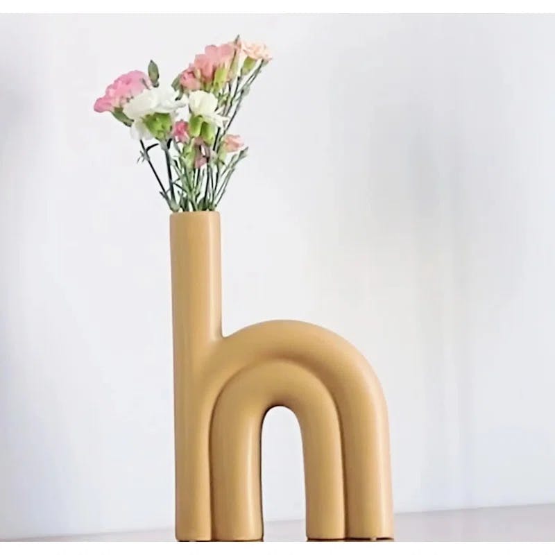 Organic White Ceramic Novelty Table Vase