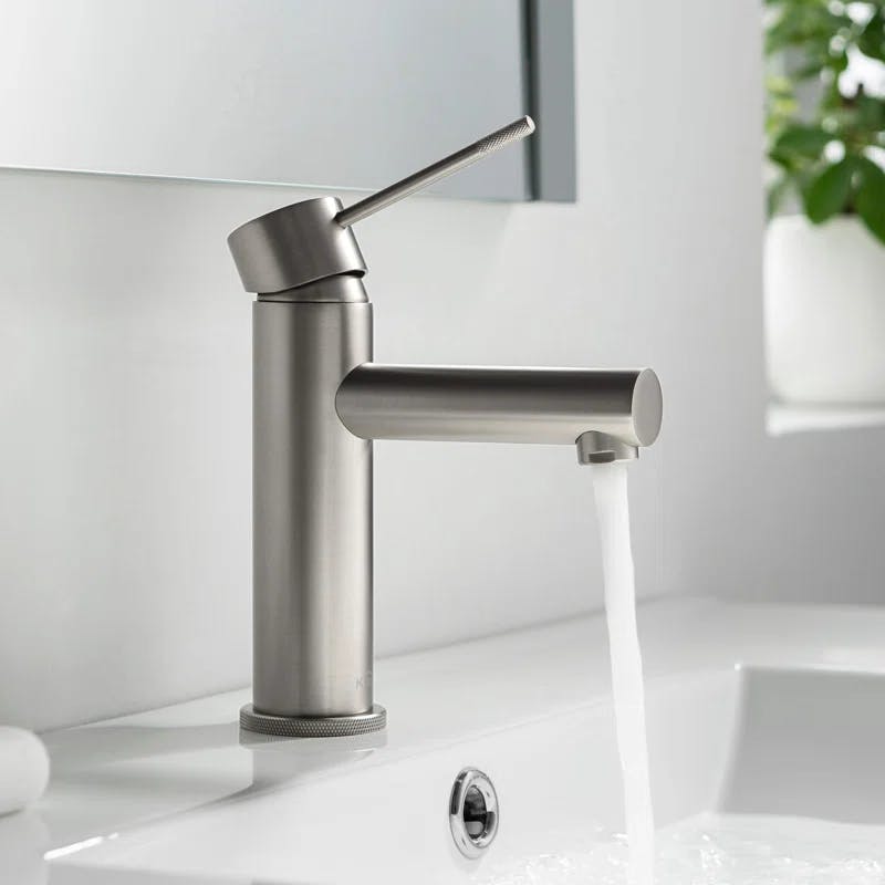 Sleek High-Arc Single-Handle Bathroom Faucet in Brushed Nickel