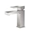 Kibi Cubic 6'' High-Arc Single-Handle Brushed Nickel Bathroom Faucet