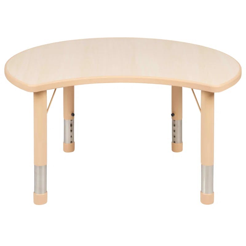 Crescent Natural Plastic Kids Activity Table with Adjustable Height