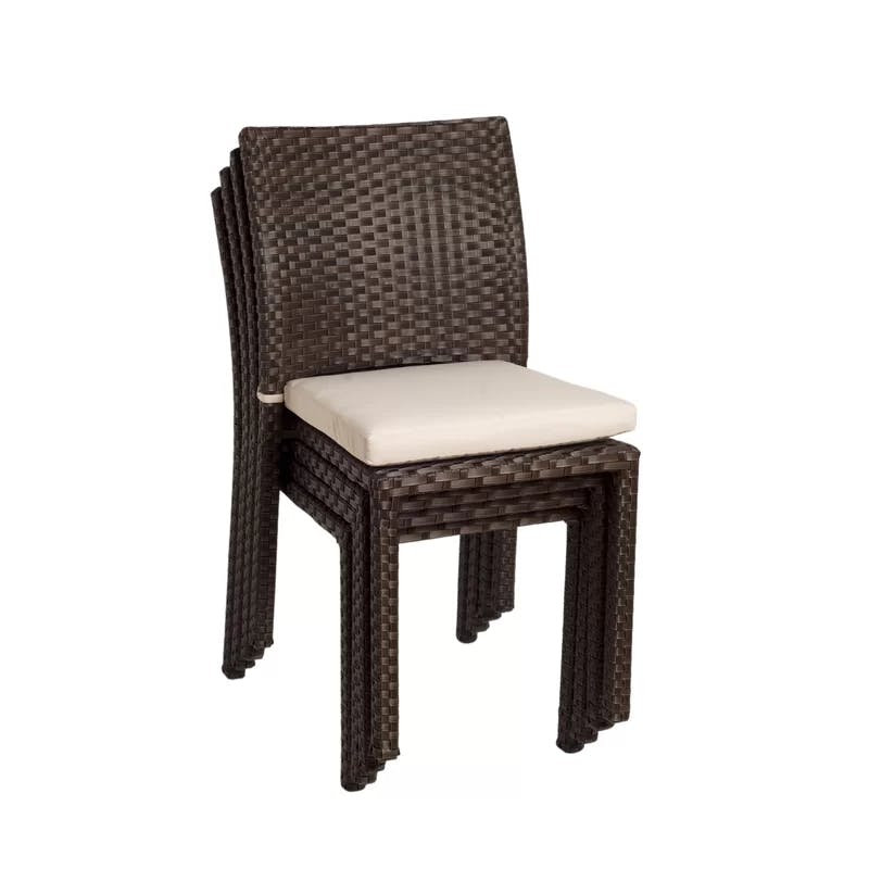 Liberty 31" Elegant Wicker Outdoor Dining Chair with Cushions