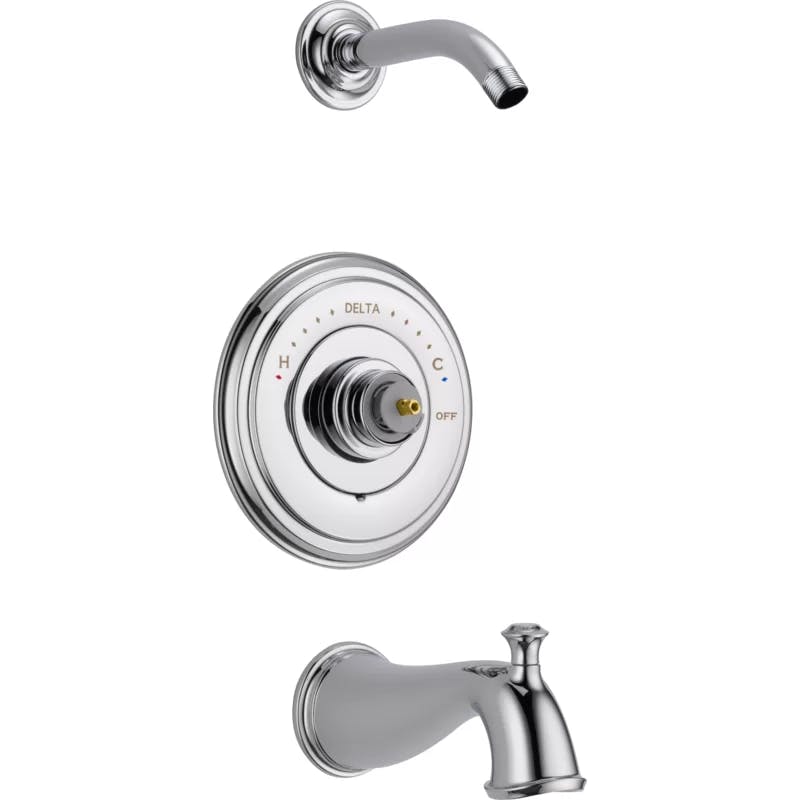 Classic Cassidy Chrome Wall-Mounted Tub & Shower Trim with Diverter