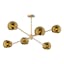 Willow 6-Light Brushed Gold Sputnik Chandelier with Copper Shades