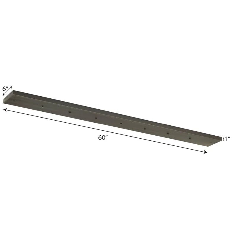Brushed Nickel 60'' Linear Pendant Canopy for Indoor/Outdoor Use