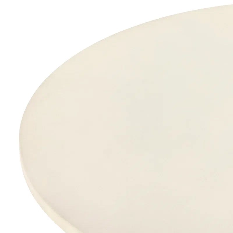 Schuller 40'' White Polished Concrete Round Coffee Table
