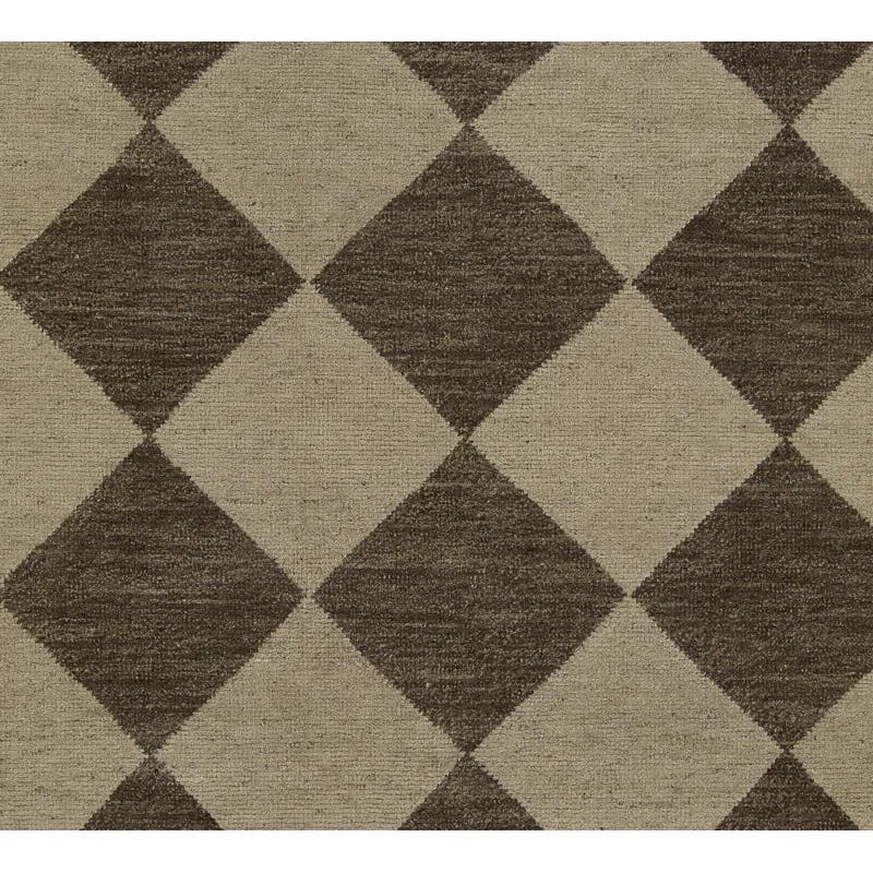 Palau Geometric Hand-Knotted Wool Area Rug - Brown, 8' x 10'