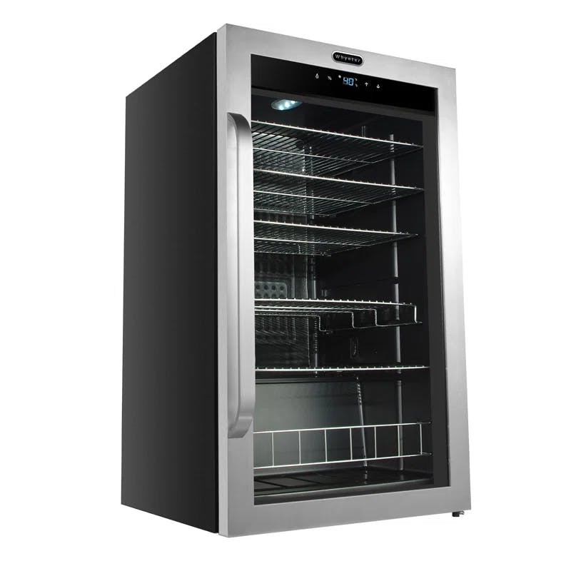 Sleek 121-Can Capacity Stainless Steel Beverage Chiller with Touch Control