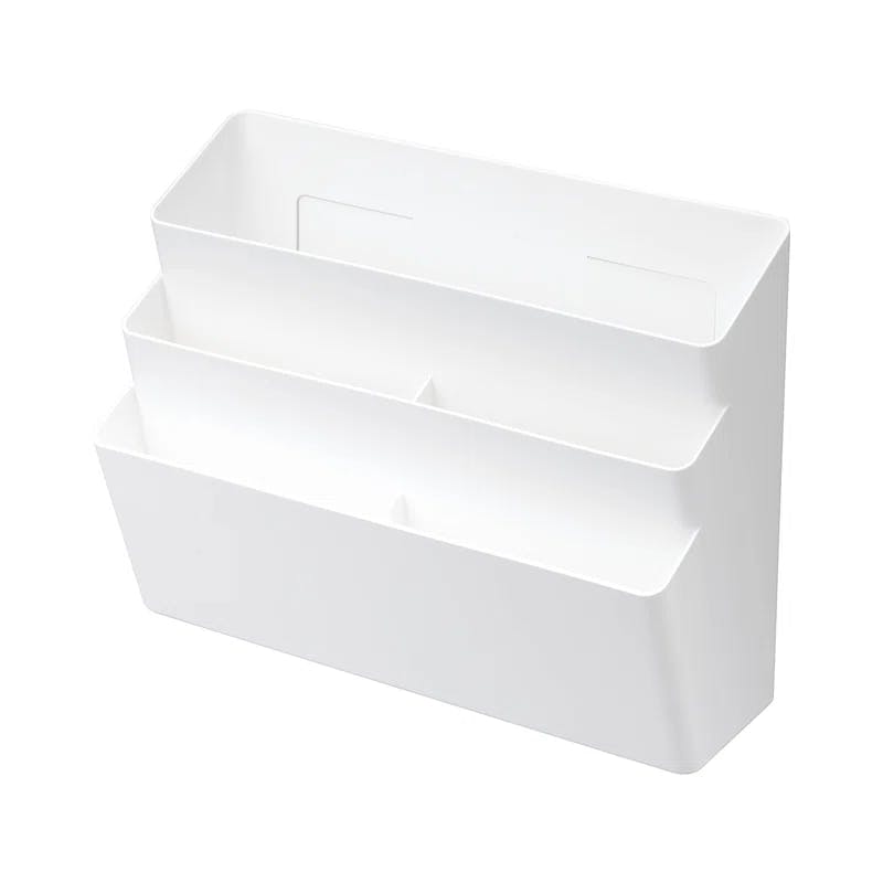 Magnetic Multipurpose White Storage Caddy with Multi-Pocket Design