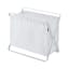 Compact White Steel Collapsible Frame Laundry Hamper