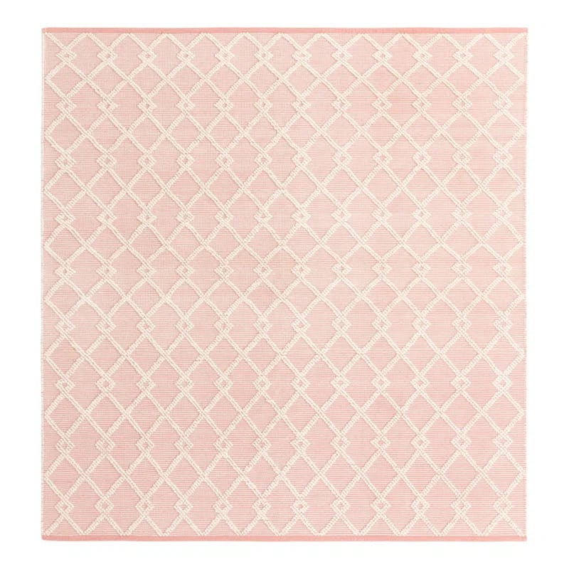 Dorset English Rose 10' Square Hand-Knotted Wool-Cotton Rug