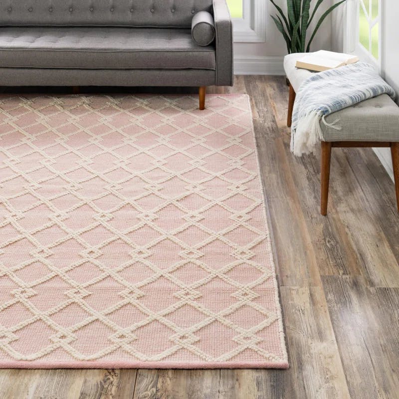 Dorset English Rose 10' Square Hand-Knotted Wool-Cotton Rug