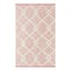 English Manor Rose & Ivory Geometric Hand-Knotted Wool Rug
