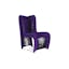 High-Back Braided Purple Upholstered Wood Side Chair
