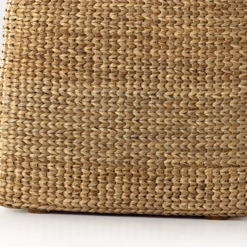 Masuma White Natural Weave Plush Accent Chair 31.5"
