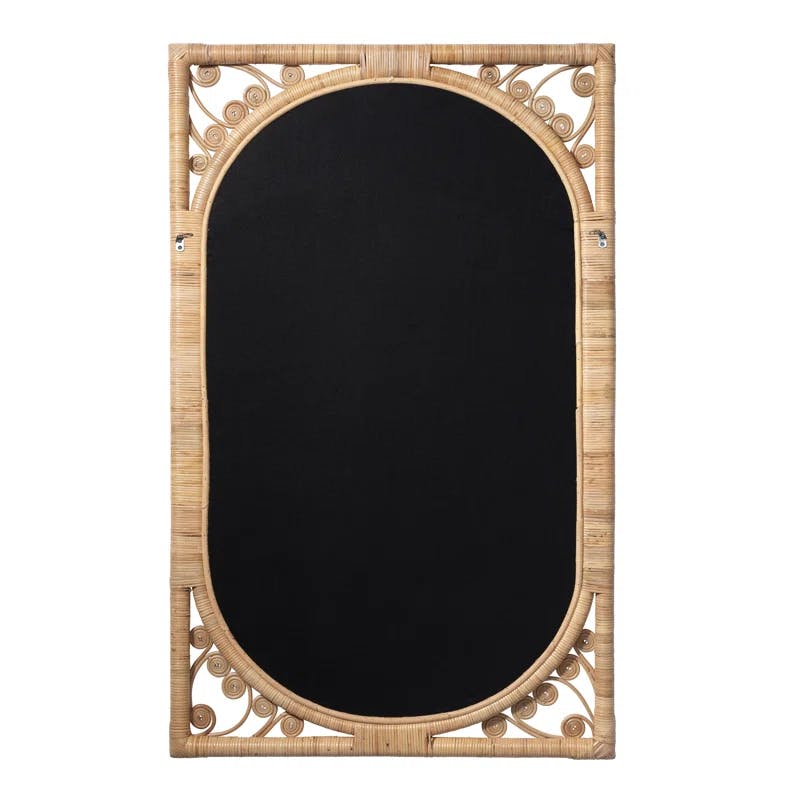 Primrose Handcrafted Rattan Rectangular Wall Mirror