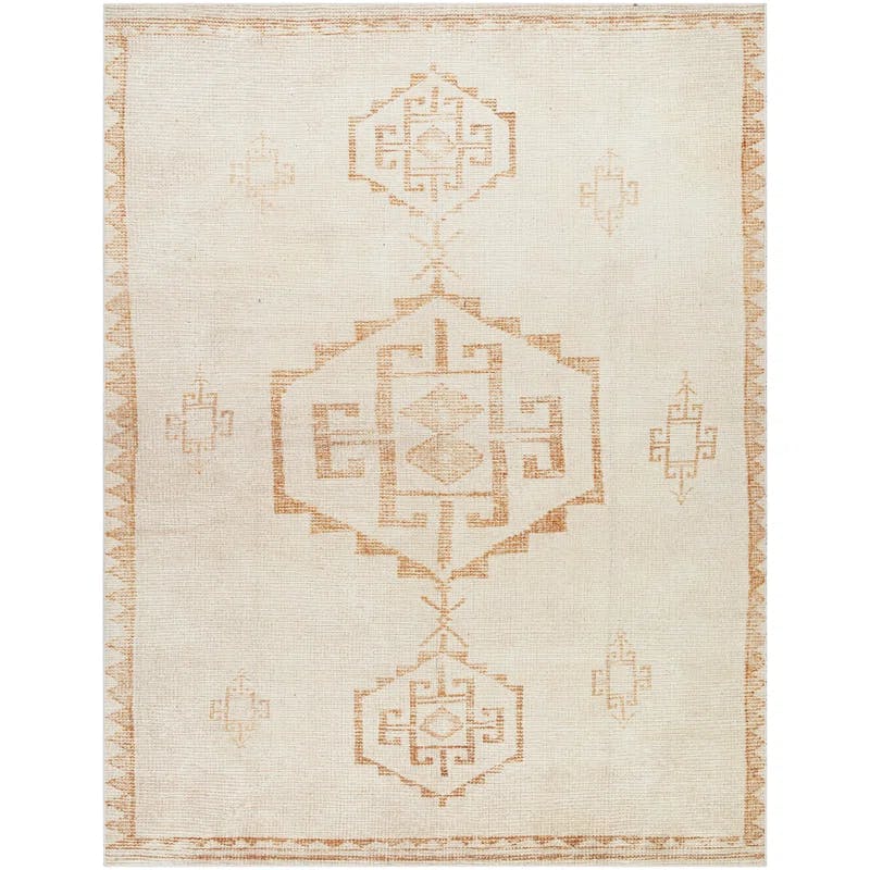 Ivory Solana Vintage-Inspired 7'10" x 10' Synthetic Area Rug