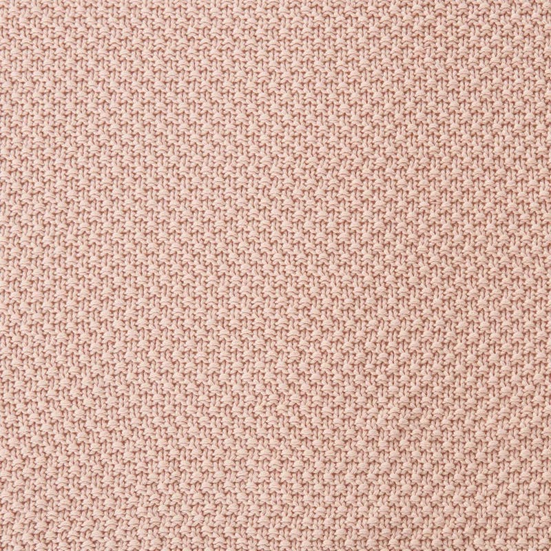 Blush Solid Cotton Knit Luxury Queen Blanket