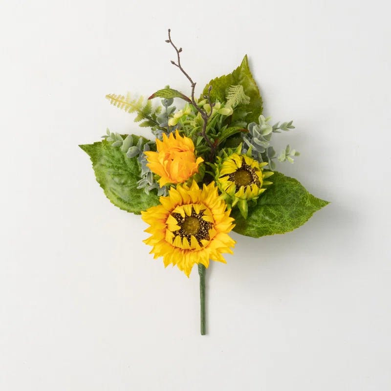 36" Cheerful Sunflower and Chamomile Tabletop Greenery