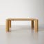 Post 36'' Natural White Oak Solid Wood Low-Slung Coffee Table