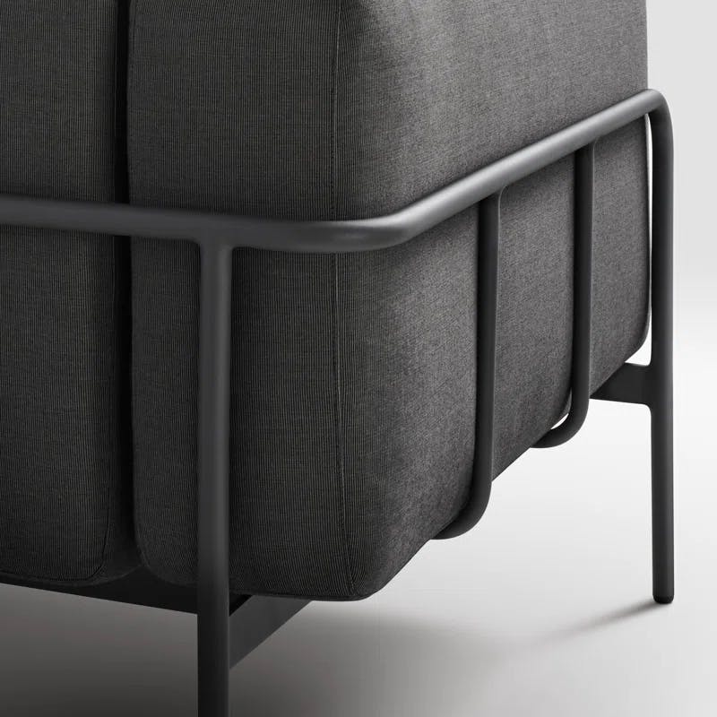 Cache 3-Seater High-Performance Sunbrella Fabric Sofa with Metal Frame