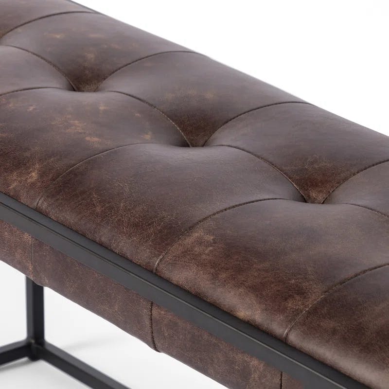 Jazelle Genuine Leather Bench