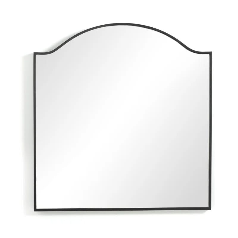 Asher Collection Square Gunmetal Vanity Mirror