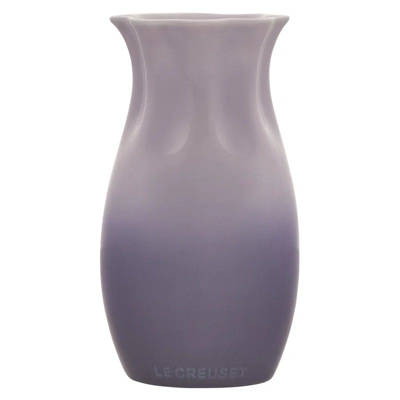Elegant Provence Ceramic Round Flower Vase with Ruffled Edge