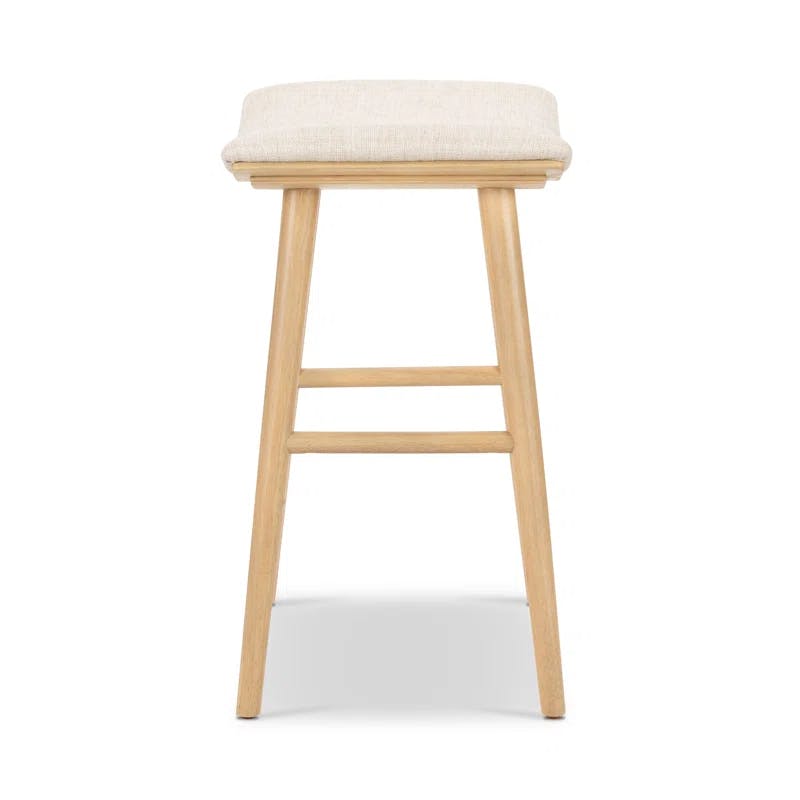 Essence Natural Solid Wood Saddle Style Counter Stool