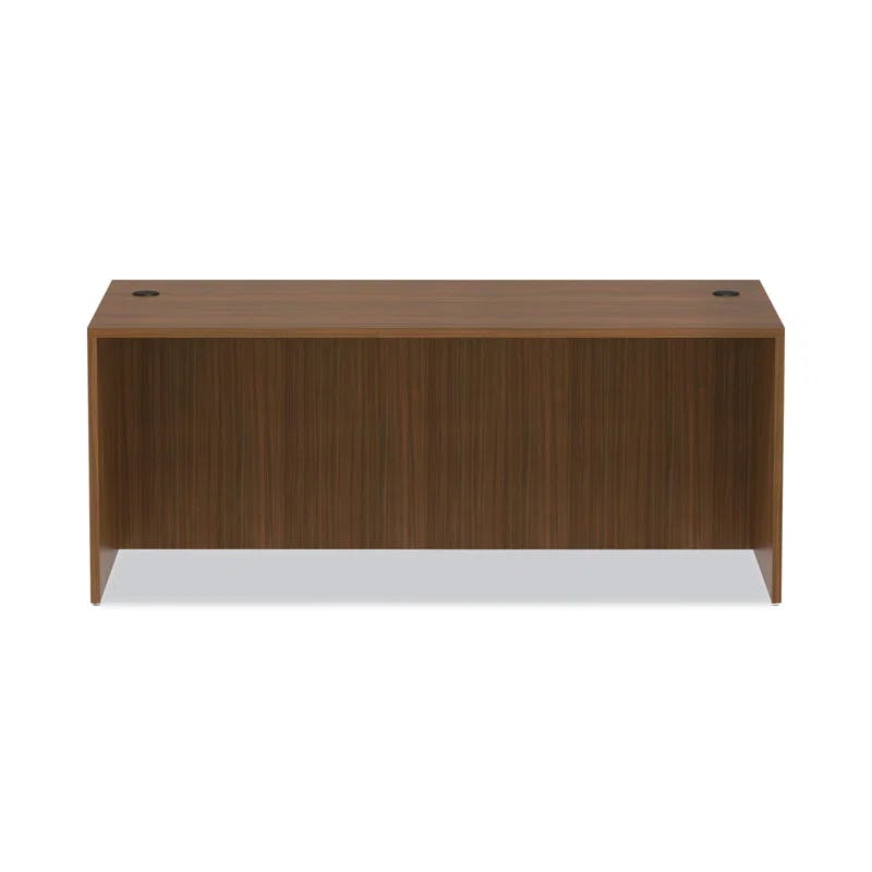 Modern Walnut Commercial-Grade Rectangular Desk Shell