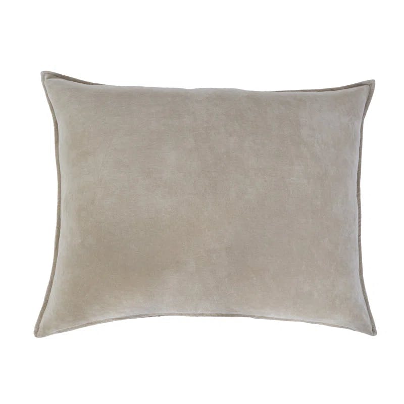 Bianca Natural Velvet Oversized 38"x36" Lumbar Pillow