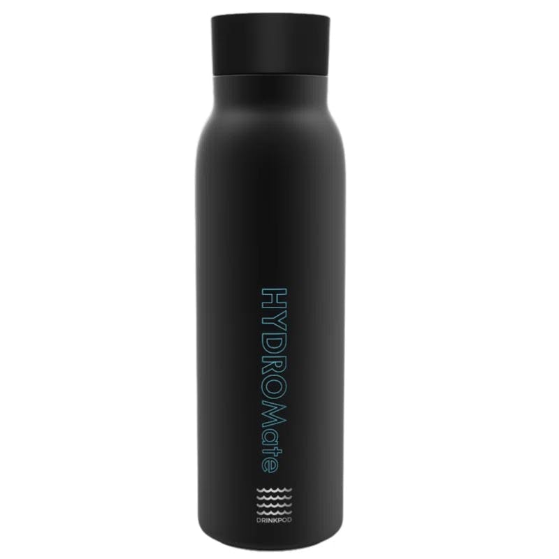 Hydromate 20oz Black Stainless Steel Smart Hydration Water Bottle