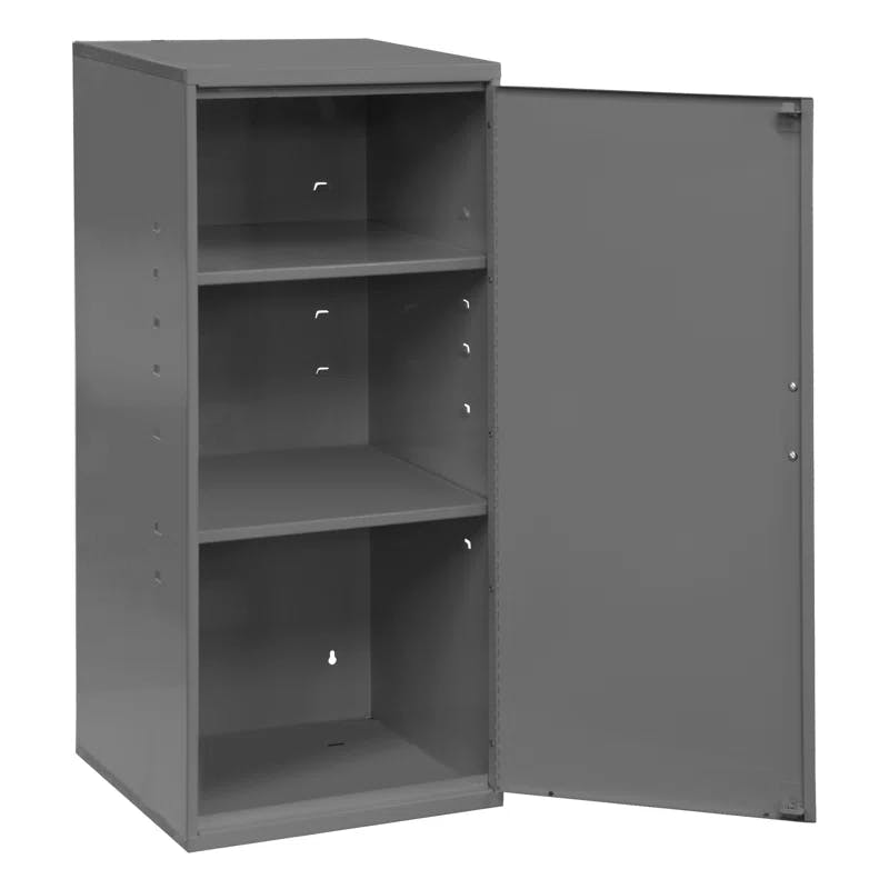 Durham 30'' Gray Steel Freestanding Lockable Office Cabinet with Adjustable Shelves