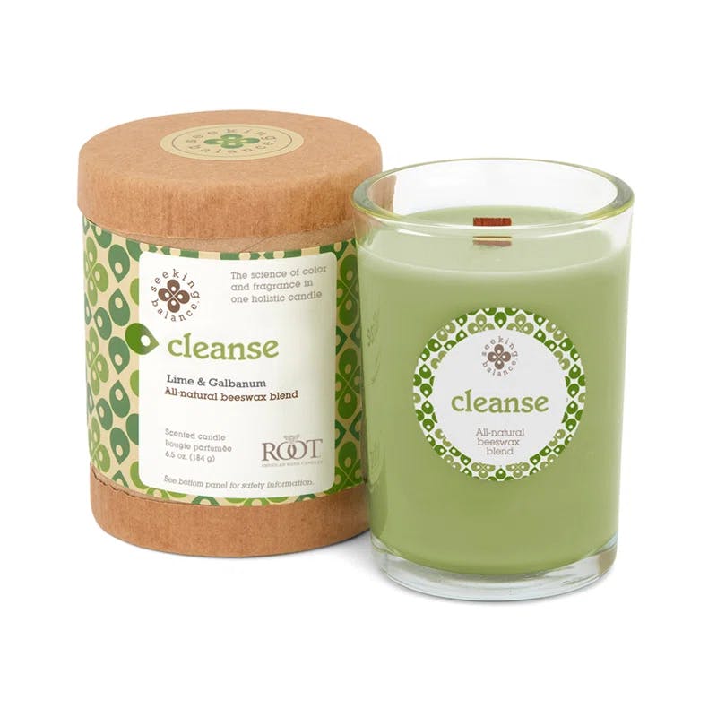 Cleanse Lime & Galbanum 6.5oz Beeswax Scented Jar Candle