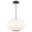Eclipse 16'' Black Modern LED Globe Pendant with Dimmable Light